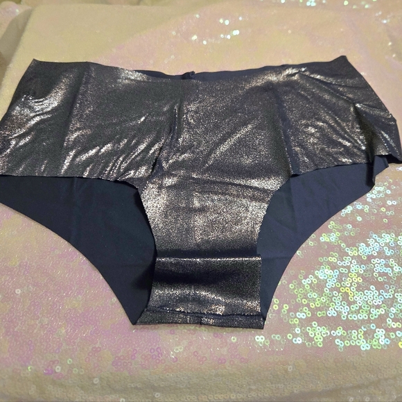 BYOPP🛍 Victoria's Secret No Show Cheeky Panty Midnight Blue Foil NWOT - Picture 2 of 4